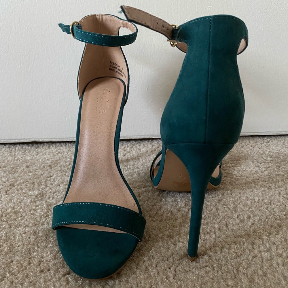 ✨ Charlotte Russe y2k Rebekah Heels in Emerald - Picture 2 of 9